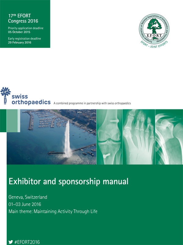 17th EFORT Annual Congress Geneva 2016 Exhibitor and Sponsorship Manual